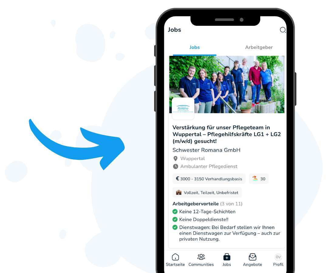 Stellenangebot der Schwester Romana GmbH auf Care Rockets